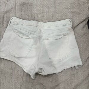 White Abercrombie & Fitch Denim Mom Shorts